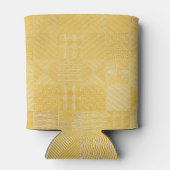 Gold Tiles: Stilvolle Textur Hintergrund Dosenkühler (Rückseite)