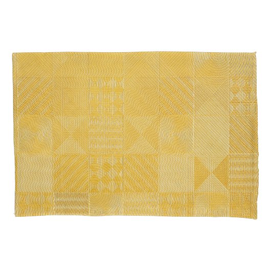 Gold Tiles: Stilvolle Textur Hintergrund Kissenbezug (Vorderseite)