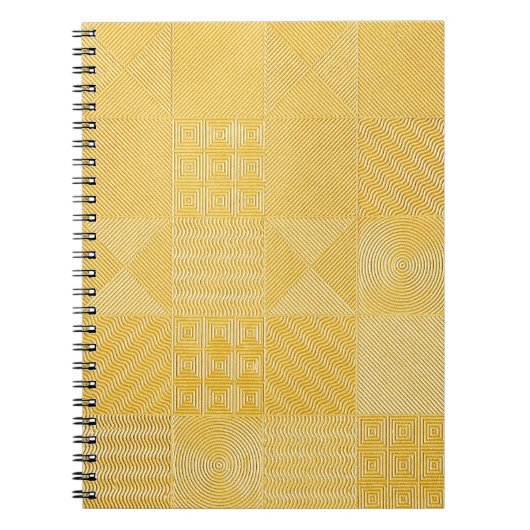 Gold Tiles: Stilvolle Textur Hintergrund Notizblock (Vorderseite)