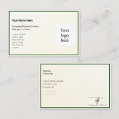 Gold Tint Gradient & Hunter Logo Euro Visitenkarte (Vorne/Hinten)