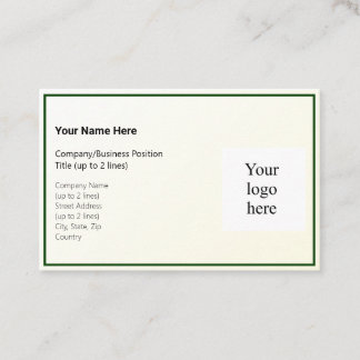 Gold Tint Gradient & Hunter Logo Euro Visitenkarte