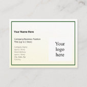 Gold Tint Gradient & Hunter Logo Mighty Visitenkarte (Vorderseite)