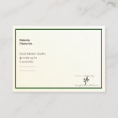 Gold Tint Gradient & Hunter Logo Mighty Visitenkarte (Rückseite)