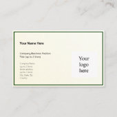 Gold Tint Gradient & Hunter Logo Std. Visitenkarte (Vorderseite)