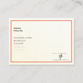 Gold Tint Gradient & Orange-Red Form. Logo Mighty Visitenkarte (Rückseite)