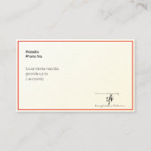 Gold Tint Gradient & Orange-Red Logo Std. Visitenkarte (Rückseite)