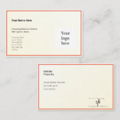 Gold Tint Gradient & Orange-Red Logo Std. Visitenkarte (Vorne/Hinten)