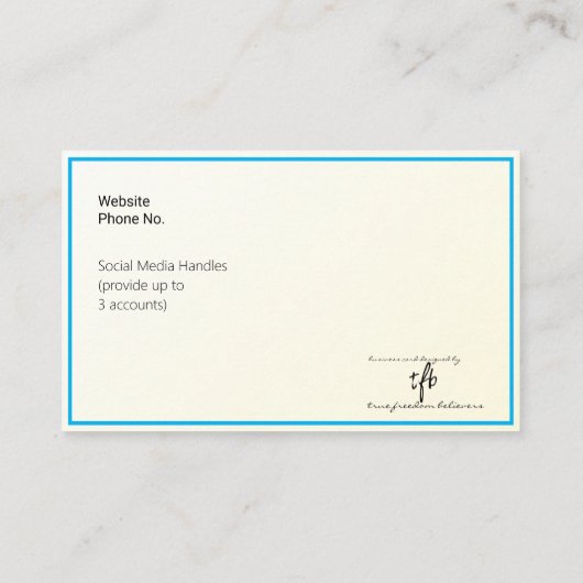 Gold Tint Gradient & Sky Blue Logo Ozeanien Visitenkarte (Rückseite)