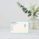 Gold Tint Gradient & Sky Blue Online Biz Logo Visitenkarte (Stehend Vorderseite)