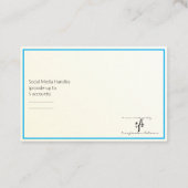 Gold Tint Gradient & Sky Blue Online Biz Logo Visitenkarte (Rückseite)