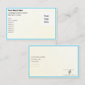 Gold Tint Gradient & Sky Blue Online Biz Logo Visitenkarte (Vorne/Hinten)