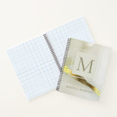 Gold Tinte Monogram Abstrakt Zuhause Office School Notizblock (Innenseite)