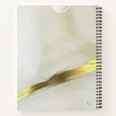 Gold Tinte Monogram Abstrakt Zuhause Office School Notizblock (Rückseite)