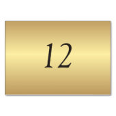 Gold-Tischnummer-Tischkarten Tischnummer (Vorderseite)