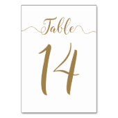 Gold-Tischnummern Tabelle 14 Tischnummer (Rückseite)