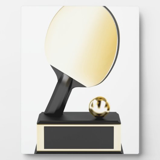 Gold-Tischtennis-Trophäe Fotoplatte (Vorderseite)