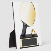 Gold-Tischtennis-Trophäe Fotoplatte (Seite)