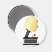 Gold-Tischtennis-Trophäe Magnet (Vorderseite/Rückseite)