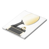 Gold-Tischtennis-Trophäe Notizblock (Rotiert)