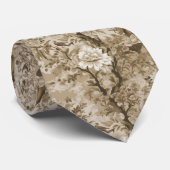Gold Toile de Fleur Krawatte (Gerollt)