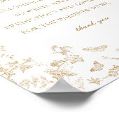 Gold Toile De Jouy Advice for Baby Showgame Poster (Ecke)