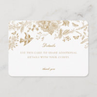 Gold Toile de Jouy Details Card Einladung