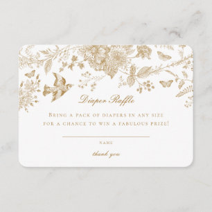 Gold Toile De Jouy Diaper Einladung einfügen