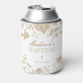 Gold Toile De Jouy Vintage Blumentaufe Dosenkühler (Kanne Rückseite)