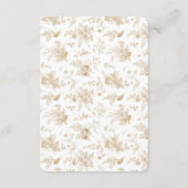 Gold Toile Jouy Aktie ein Rezept Einladung einfüge (Rückseite)