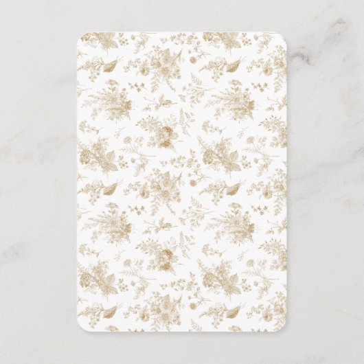 Gold Toile Jouy Books for Baby Invasion Insert (Rückseite)