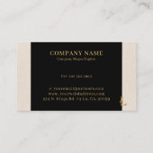 Gold Töne Buchstabe L Blumendekoration Visitenkarte (Rückseite)