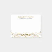 Gold Tone Floral Lace Post-it Klebezettel (Vorderseite)