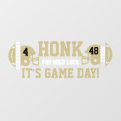 Gold Tone Football Game Day Back Fensteraufkleber (Blatt)