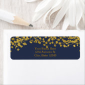 Gold Tone Gipskraut Blau Elegante Einladung (Insitu)