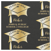 Gold Tone Graduation Cap Name Class Year School Stoff (Nahaufnahme)