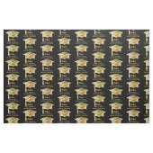 Gold Tone Graduation Cap Name Class Year School Stoff (Fat Quarter (45,7 x 55,9 cm))