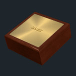 Gold Tone Metallic Textur Erinnerungskiste<br><div class="desc">Das goldfarbene Bild aus schimmerndem Metall mit anpassbarem und optionalem Text.</div>