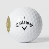 Gold Tone Mit Monogramm anfänglicher Personalisier Golfball (Logo)