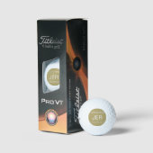 Gold Tone Mit Monogramm anfänglicher Personalisier Golfball (Verpackung)
