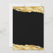 Gold Tone Modernes Wiedersehen-Party Einladung (Rückseite)