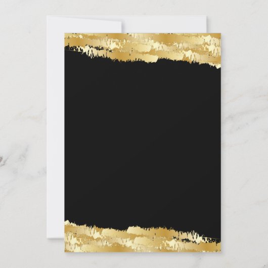 Gold Tone Modernes Wiedersehen-Party Einladung (Rückseite)