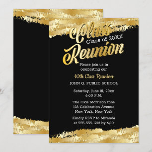 Gold Tone Modernes Wiedersehen-Party Einladung