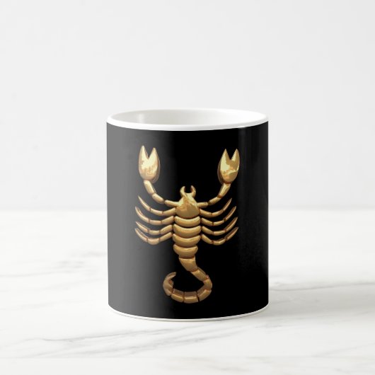 Gold Tone Scorpio Scorpion Symbol Zodiac Kaffeetasse (Mittel)