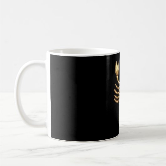 Gold Tone Scorpio Scorpion Symbol Zodiac Kaffeetasse (Links)