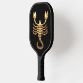 Gold Tone Scorpio Scorpion Symbol Zodiac Pickleball Schläger (Links)