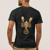 Gold Tone Scorpio Scorpion Symbol Zodiac T-Shirt (Rückseite)