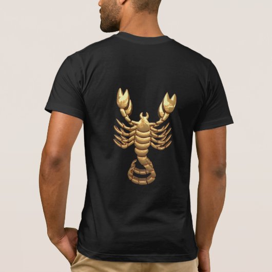 Gold Tone Scorpio Scorpion Symbol Zodiac T-Shirt (Rückseite)