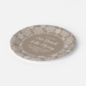 Gold Tone Snowflake essen Drink Weihnachten Party Pappteller (Schrägansicht)