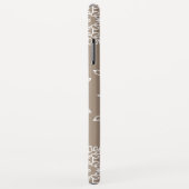 Gold Tone Snowflakes Weihnachtsmonogramm Case-Mate iPhone Hülle (Hinten/Rechts)