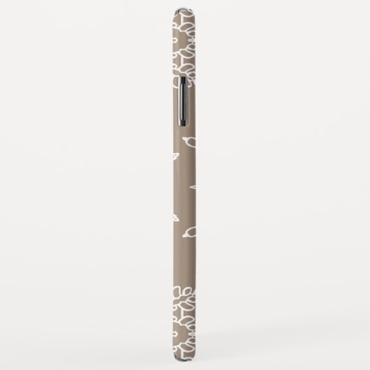 Gold Tone Snowflakes Weihnachtsmonogramm Case-Mate iPhone Hülle (Hinten/Rechts)